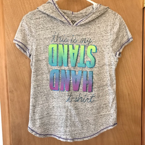 girls hooded t shirt